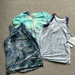 NWT Athleta Girl 2 tank tops and 1 t-shirt.